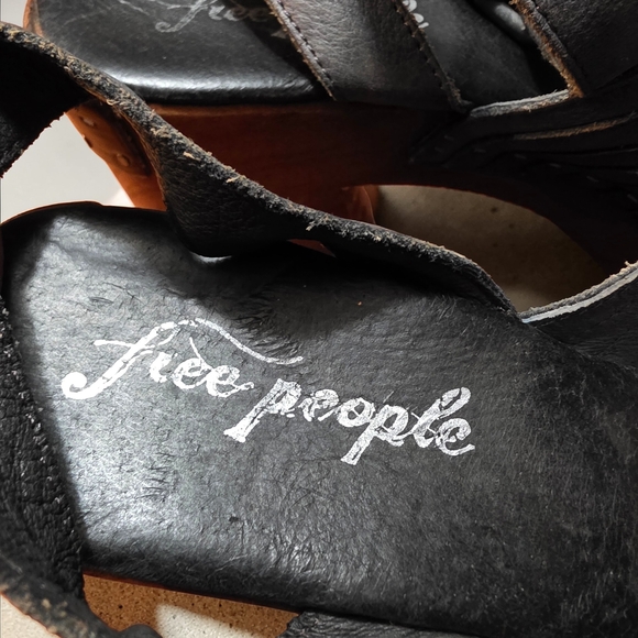 Free People Orion Blue Leather Platform Sandals - Picture 4 of 6